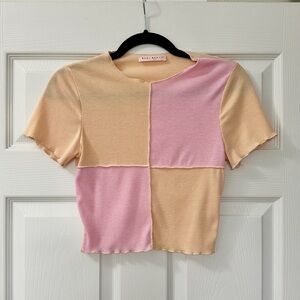 Blue Blush Los Angeles Women’s Small Peach Pink Crop Top